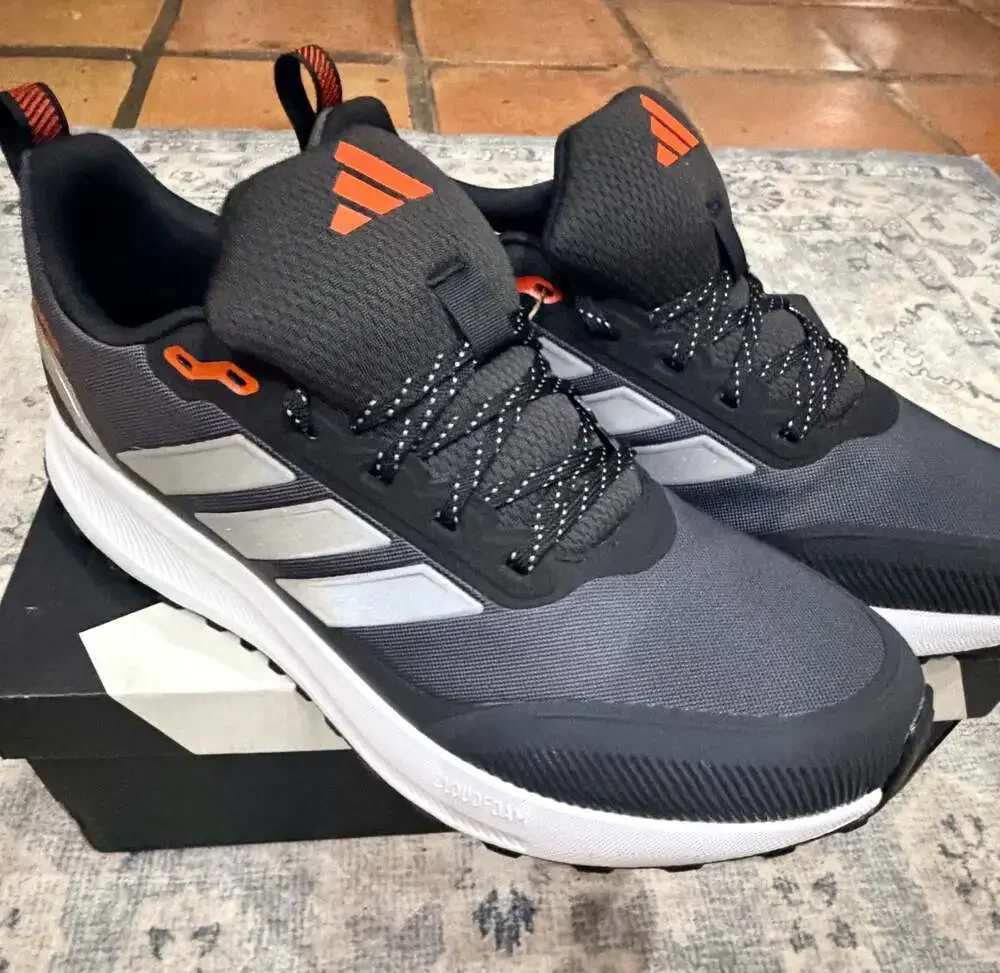 Adidas Men's Runfalcon 5 TR Running Shoes Core Black/Silver Metallic/Carbon